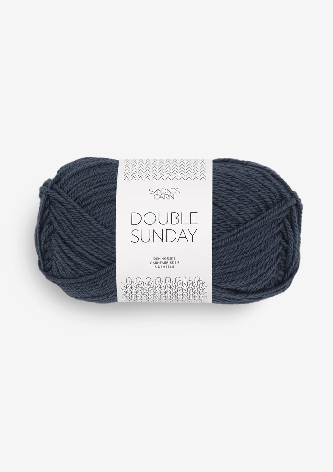 Steel gray ball of Sandnes Garn Double Sunday yarn.