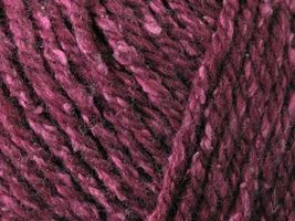 Close up on burgundy ball of Elsebeth Lavold Silky Wool XL yarn.