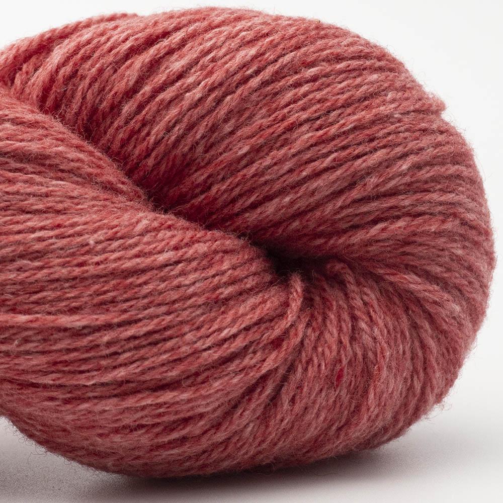 Close up on skein of BC Garn Bio Balance in color Red Currant