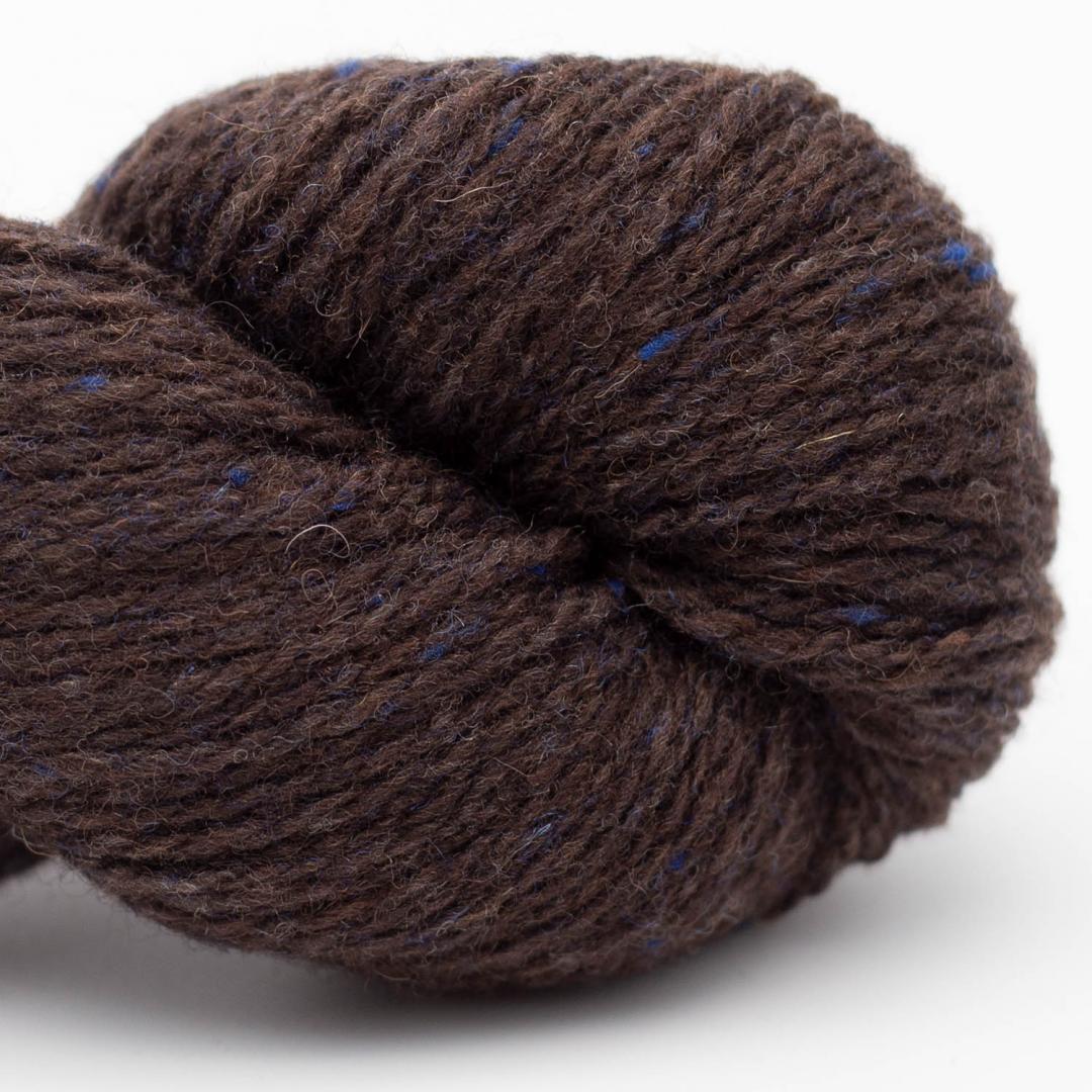 Close up on a brown skein of BC Garn Loch Lomond yarn color 07.