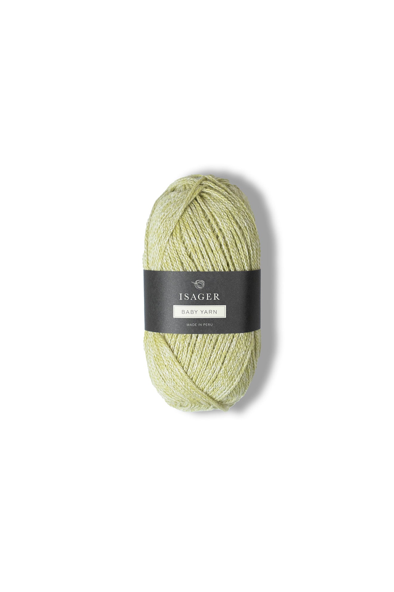 Light lime green ball of Isager Baby Yarn