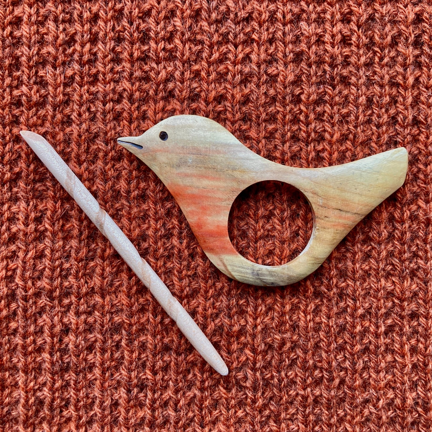 Natures Wonders Songbird Shawl Pin Box Alder