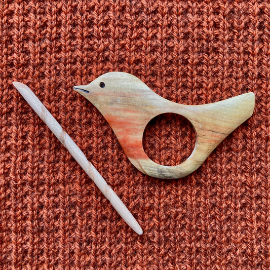 Natures Wonders Songbird Shawl Pin Box Alder