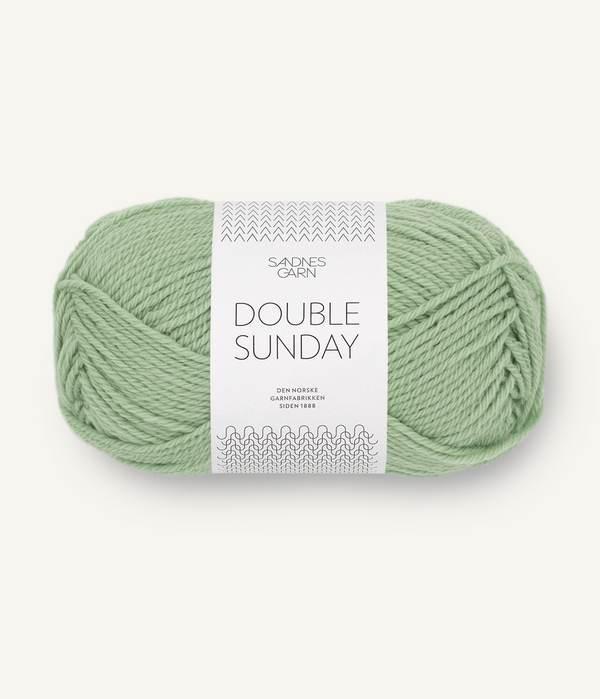 Light jade green ball of Sandnes Garn Double Sunday yarn.