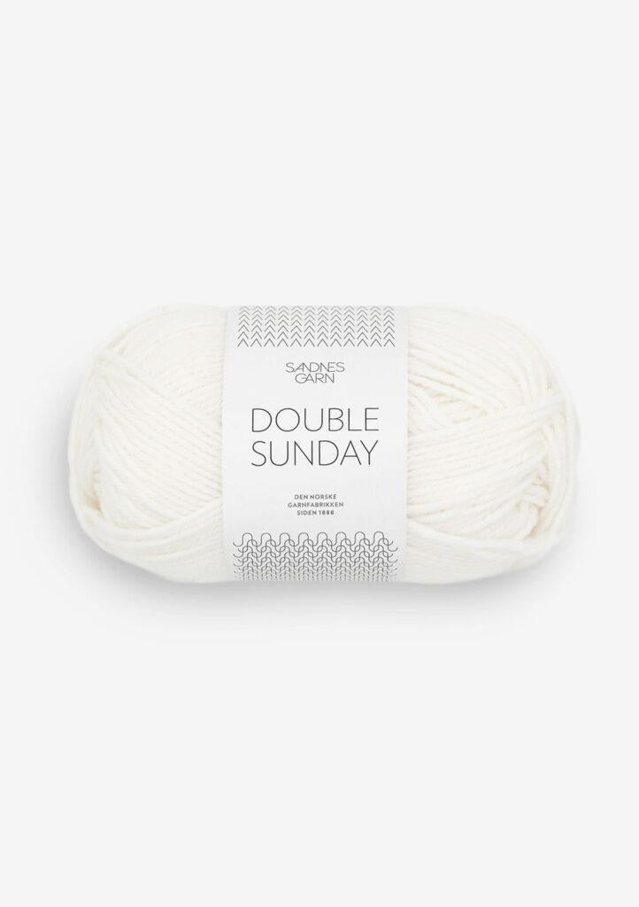 White ball of Sandnes Garn Double Sunday yarn.