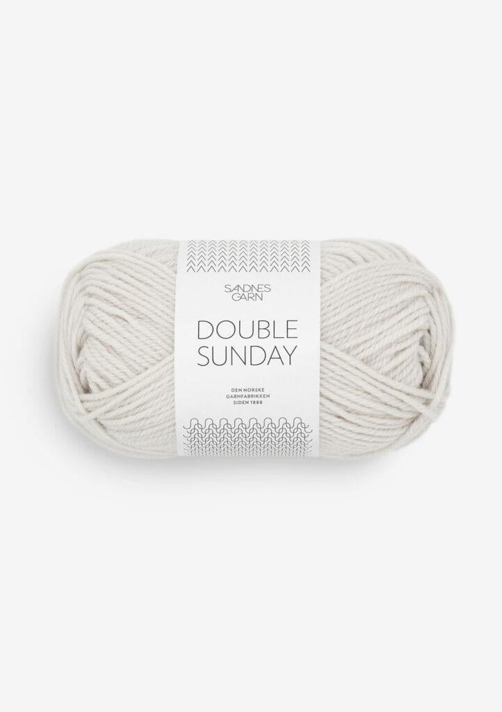 Off white ball of Sandnes Garn Double Sunday yarn.