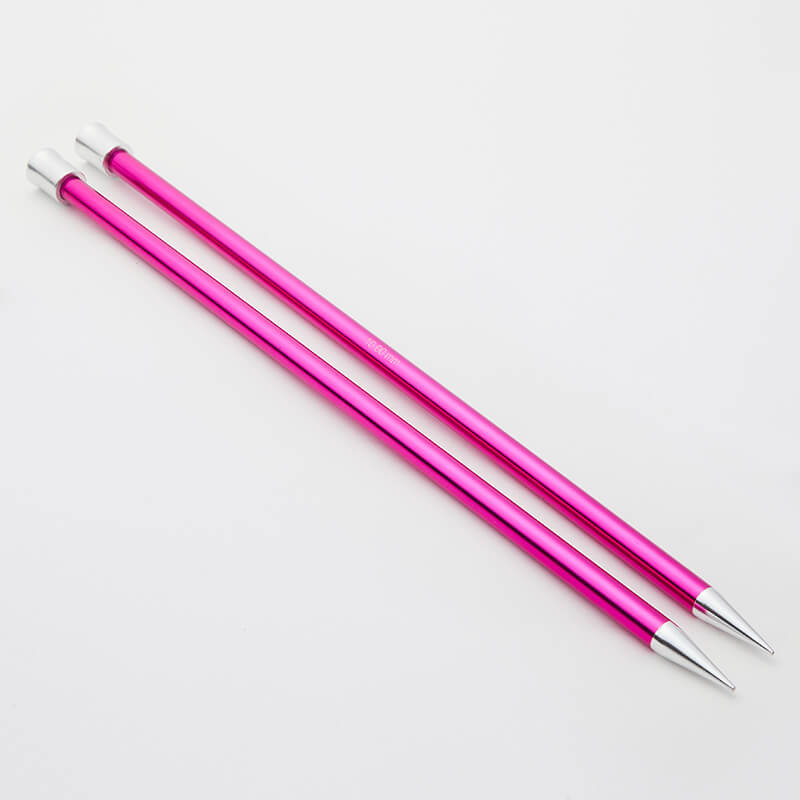Pair of pink Zing single pointed needles.