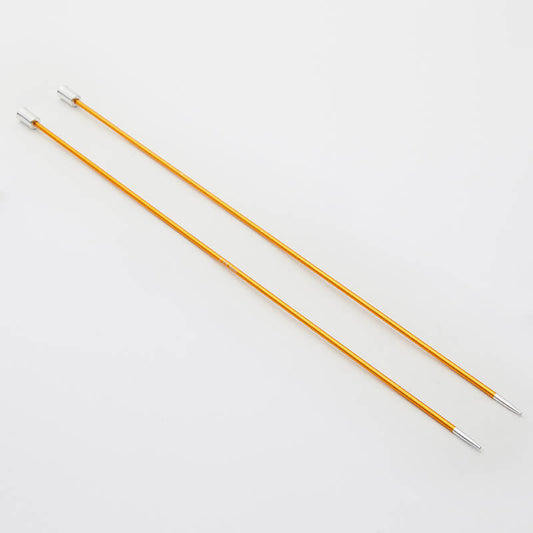 Pair of yellow Zing single pointed needles.
