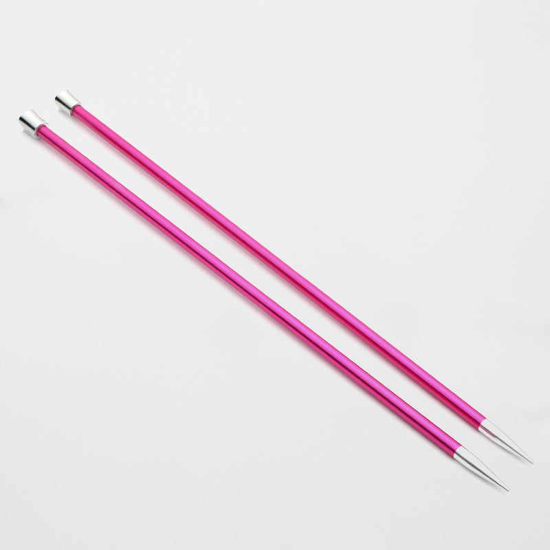 Pair of pink Zing single pointed needles.