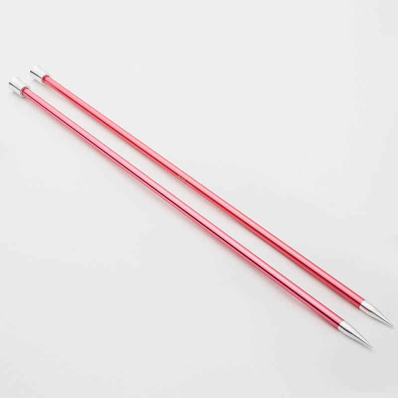Pair of pink Zing single pointed needles.
