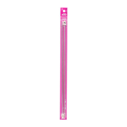 Pair of Susan Bates knitting needles in pink package. 
