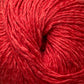 Close up on a bright red ball of Katia Liana yarn. 