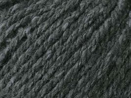 Close up on charcoal gray ball of Elsebeth Lavold Silky Wool XL yarn. 