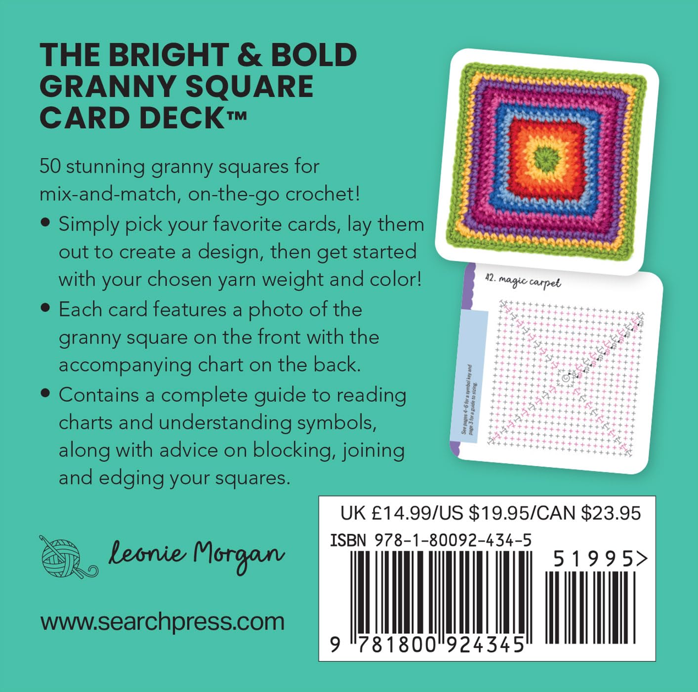 The Bright and Bold Granny Square Card Deck Books Search Press Hillsborough Yarn Shop