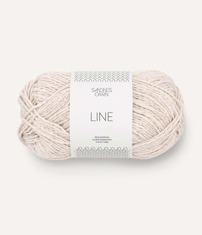 Pale shell pink ball of Sandnes Garn Line yarn. 