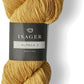 Skein of muted yellow Isager Alpaca 2 yarn. 