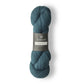 Skein of bright teal blue Isager Alpaca 2 yarn in color 54. 