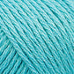 Close up on an aqua skein of Brown Sheep Cotton Fleece yarn. 