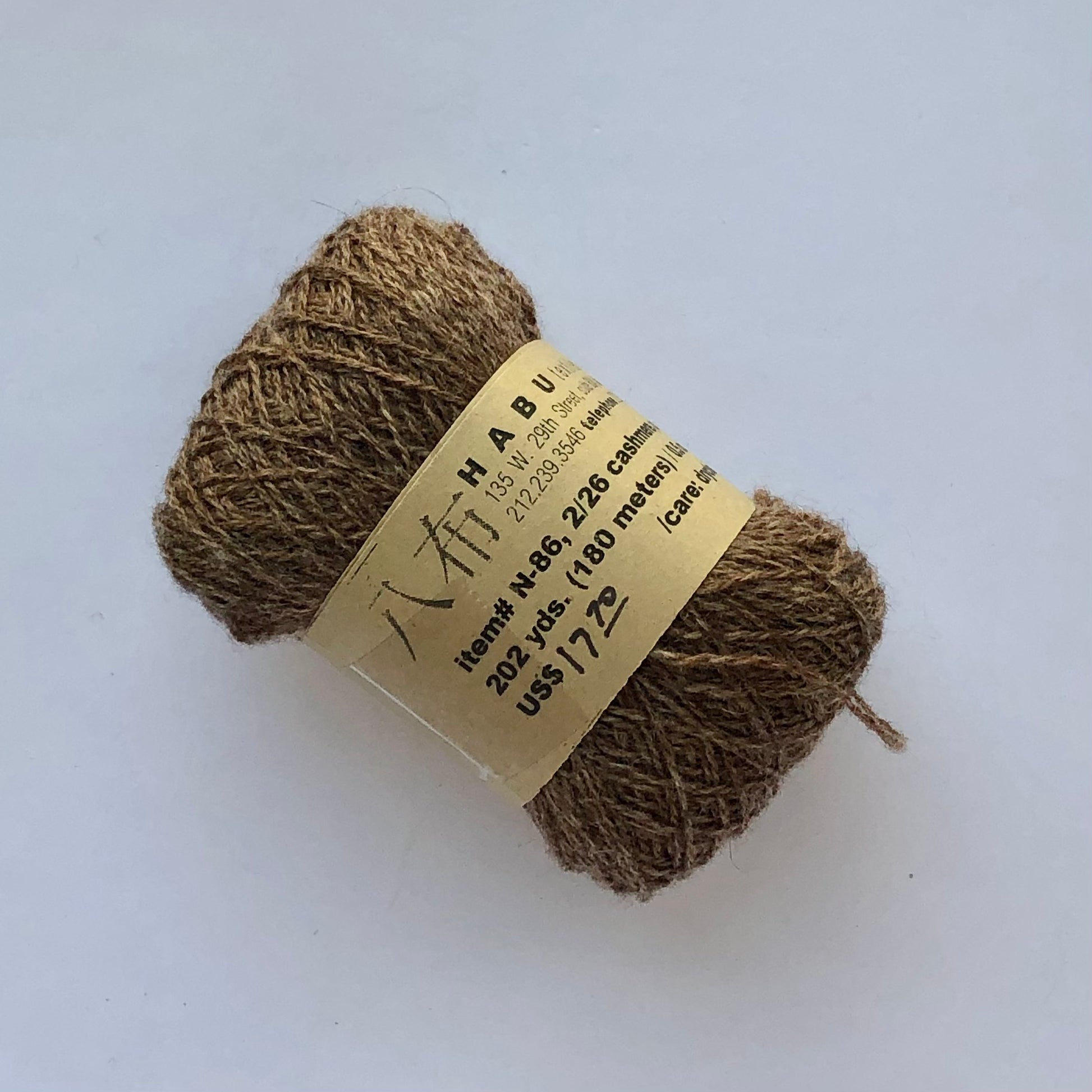 HABU Textiles N-86 Cashmere Lace HABU Textiles Hillsborough Yarn Shop