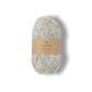 Light gray ball of Isager Eco Baby yarn. 