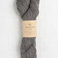 Skein of heathered gray Isager Alpaca 2 yarn. 