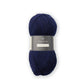 Navy blue ball of Isager Highland Wool yarn. 