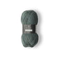 Heathered teal ball of Isager Highland Wool yarn. 