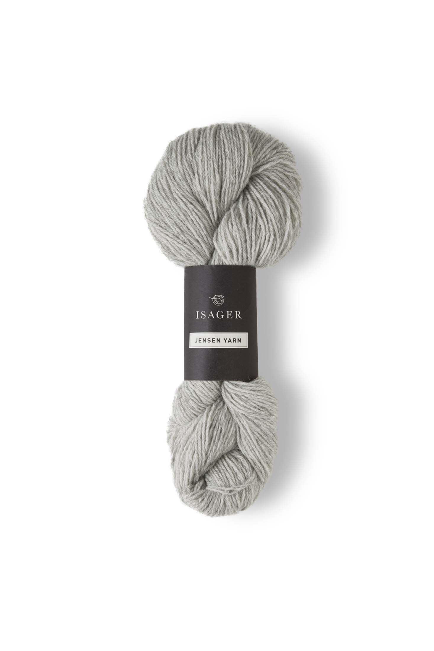 Heathered gray skein of Isager Jensen yarn in color 2s - Hillsborough Yarn Shop, NC, USA. 