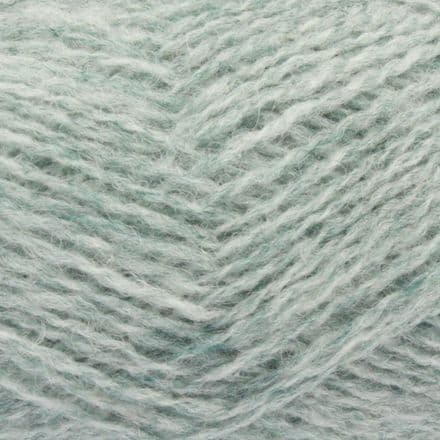 Very light and cool-toned green - Jamieson's Shetland Spindrift yarn in Green Mist.