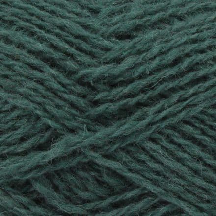 Dark, cool-toned forest green - Jamieson's Shetland Spindrift yarn in Rosemary.