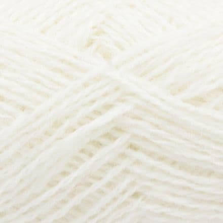 Solid bright white yarn - Jamieson's Shetland Spindrift in White.