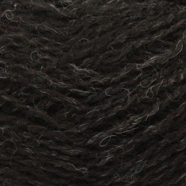 Heathered natural black yarn - Jamieson's Shetland Spindrift in Black.