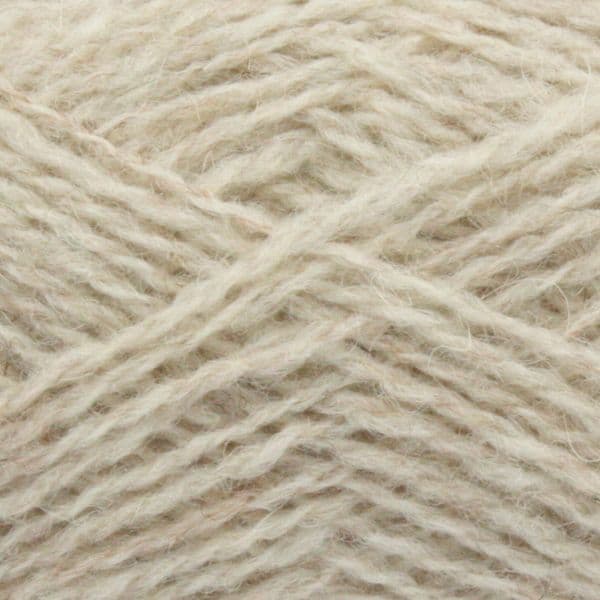 Heathered cream colored yarn - Jamieson's Shetland Spindrift in Eesit.