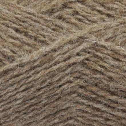 Heathered medium fawn brown yarn - Jamieson's Shetland Spindrift in Mogit.