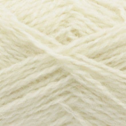 Bright, natural white yarn - Jamieson's Shetland Spindrift in Natural White.