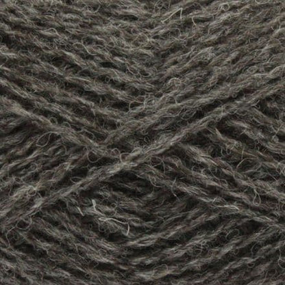 Heathered, medium gray-brown yarn - Jamieson's Shetland Spindrift in Shaela.