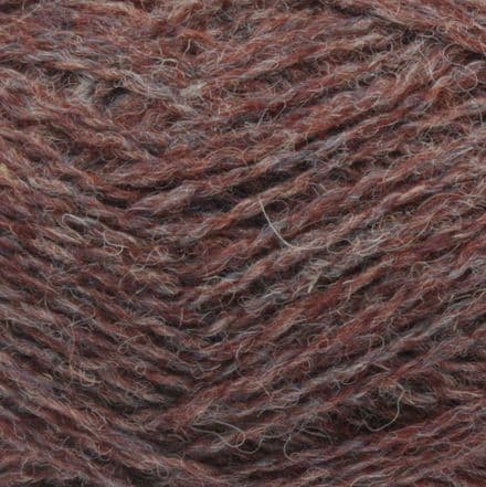 Heathered cocoa brown and light gray - Jamieson's Shetland Spindrift yarn in Moorland.