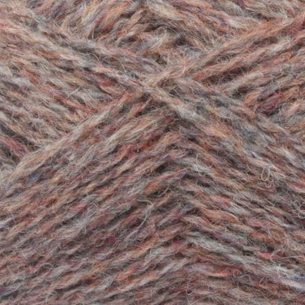 Heathered light brown with flecks of rust - Jamieson's Shetland Spindrift yarn in Thistledown.