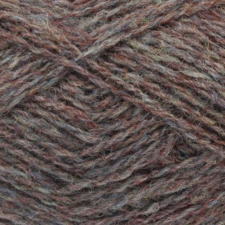 Heathered medium brown with flecks of earth tones - Jamieson's Shetland Spindrift yarn in Osprey.