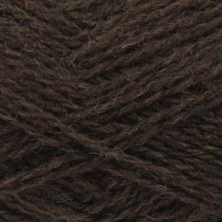 Heathered dark brown - Jamieson's Shetland Spindrift yarn in Leather.