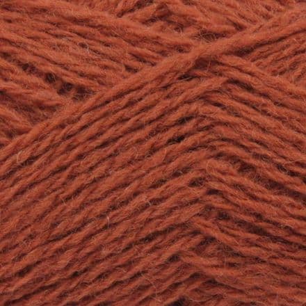 Warm muted orange brown - Jamieson's Shetland Spindrift yarn in Cocoa.