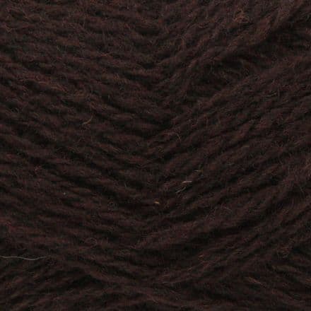 Rich coffee brown - Jamieson's Shetland Spindrift yarn in Espresso.