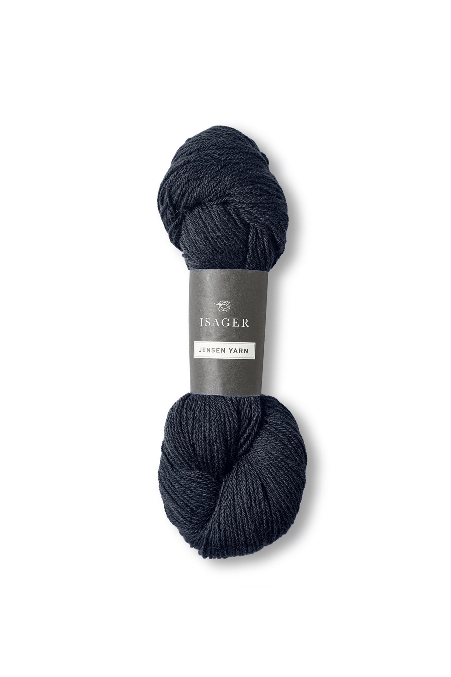 Navy skein of Isager Jensen yarn. 