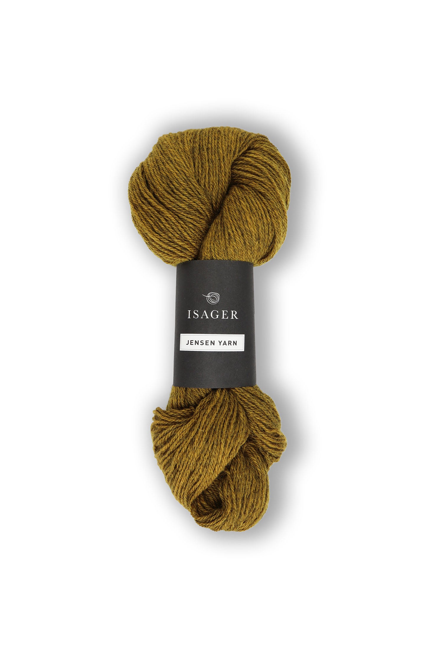 Ochre skein of Isager Jensen yarn. 