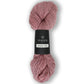 Medium heathered pink skein of Isager Jensen yarn. 