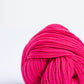 Skein of fucsia Brooklyn Tweed Arbor yarn in color Azalea - Hillsborough Yarn Shop - Hillsborough, NC, USA