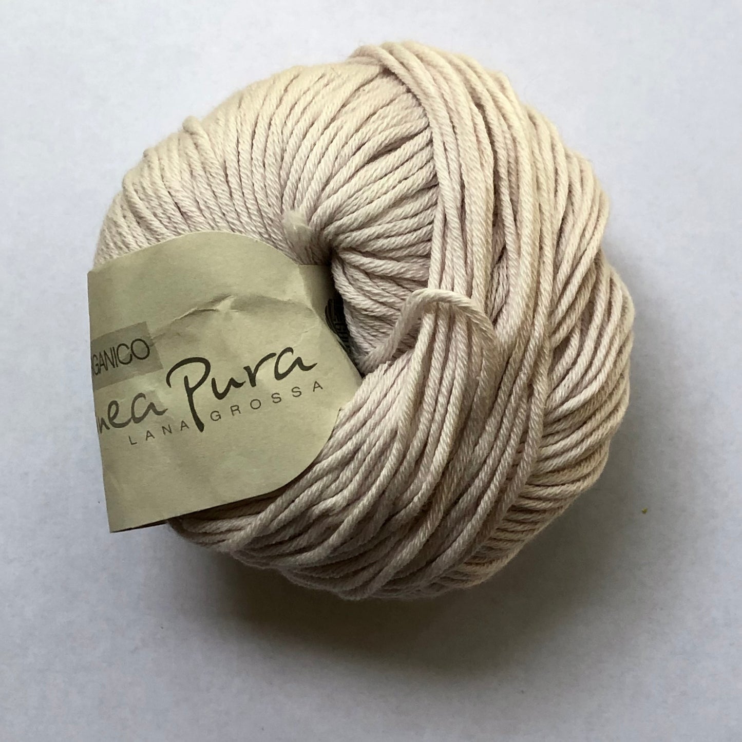 Ball of Lana Grossa Organico in color cream 