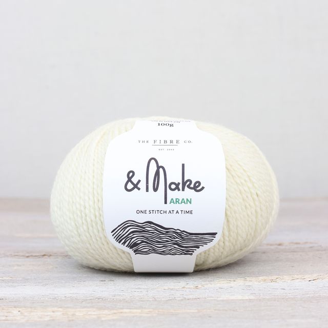 Natural white ball of Fibre Co. & Make Aran yarn. 