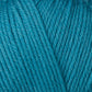 Close up on teal ball of Berroco Ultra Wool yarn.