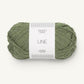 Olive green ball of Sandnes Garn Line yarn. 